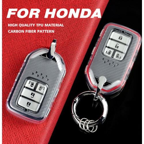 Solf TPU Car Remote Key Cover Case Holder for Honda Vezel City Civic BR-V HR-V Pilot Accord Jazz Odyssey Pilot Freed Fit Crider