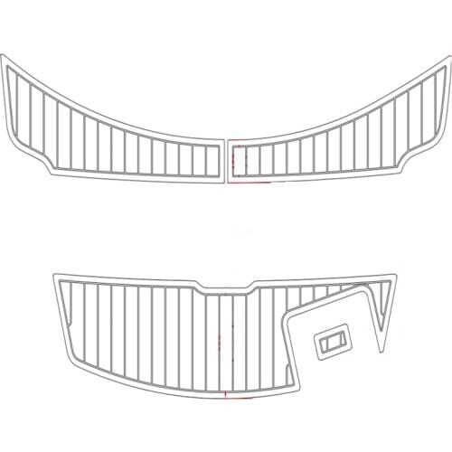 Custom Anti Slip Marine Floor Damping Sport Swim Platform Pad Boat EVA Teak Decking 1/4" 6mm For 2008-2012 Sea Ray 185