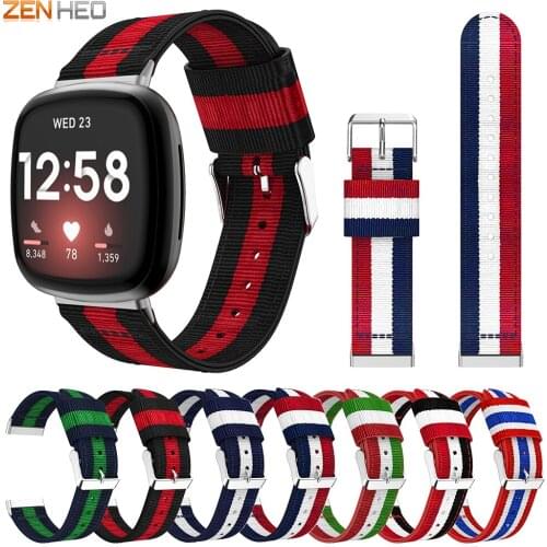 Nylon Strap For Fitbit Versa 3 Smart Watch Band Replacement Watchband For Fitbit Sense Bracelet Wristband