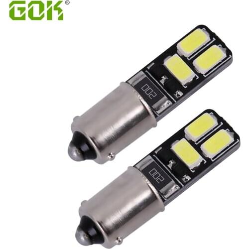 500pcs/lot New Canbus BA9S led canbus 6SMD 5630 5730 LED Bulb Vehicle Car Canbus Light ba9s led T4W T10 W5W 194 SMD Led Bulb