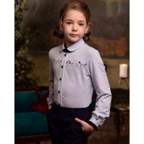 Школьные блузки для девочек Розовый Какаду China At AliExpress