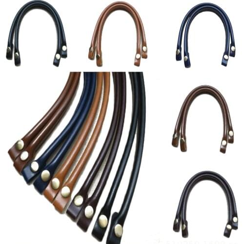One Piece 40cm Detachable Obag Handles PU Leather Bag Handles DIY Replacement Accessories For Lady Shoulder Handbag Strap Belt
