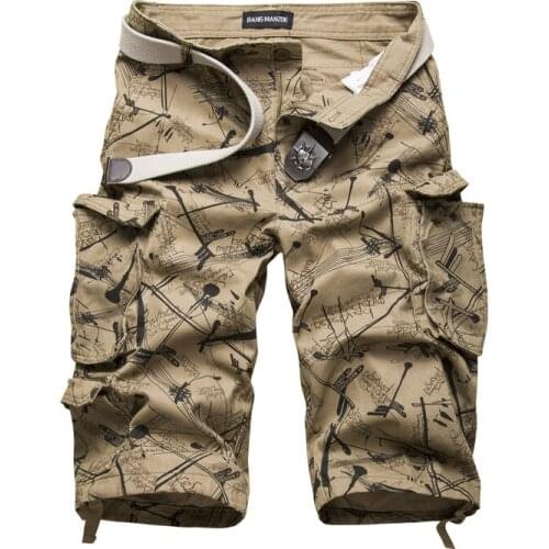 Cotton Mens Cargo Shorts Fad Summer Fashion Camouflage Male Shorts Multi-Pocket Casual Camo Outdoors Tolling Homme Short Pants
