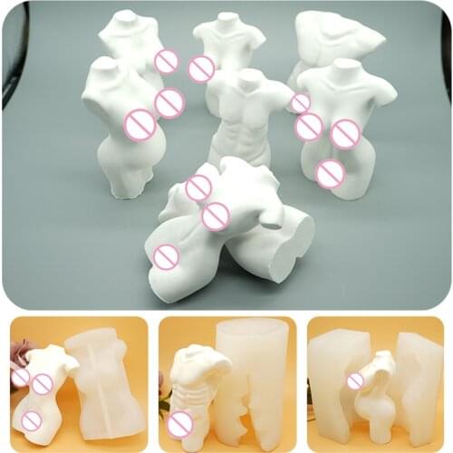 Plump Woman Candle Silicone Mold 3D Art Wax Mold Male Body Pregnant Woman Candle Making Soap Aroma Mould Home Crafts Decoration