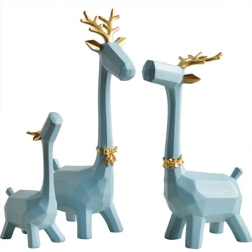 Nordic Geometry Lucky Deer Living Room TV Wine Cabinet Decorations Modern Simple Creative Decoration Wedding Gift