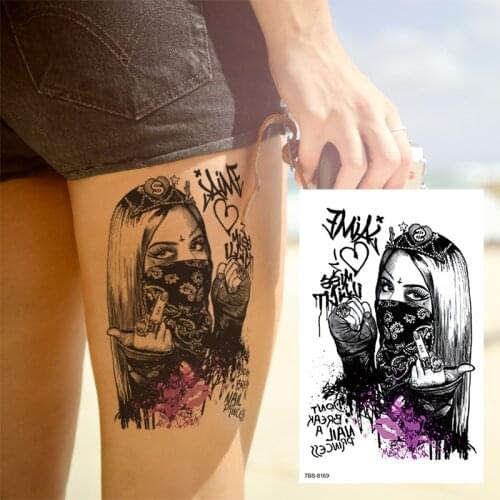 Fake temporary tattoo stickers Violet flowers rose arm shoulder tattoo Sticker Chest waterproof lady women big on body leg men