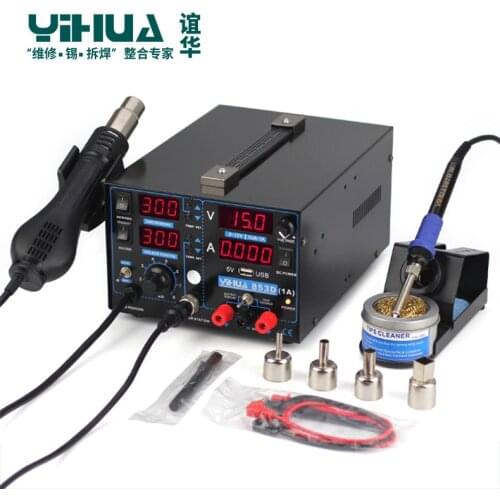 High Power USB Soldering Station With Power Supply Soldering Station Hot Air For Welding YIHUA 853D 1A