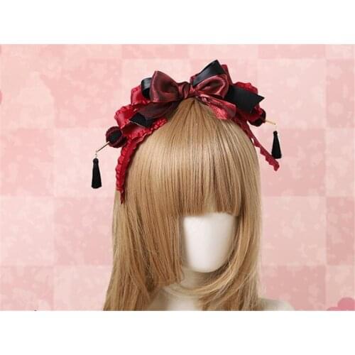 Retro Lolita girl Bowknot Hair pin Kimono Bathrobe Headband KC Women Hair Accessories B1384