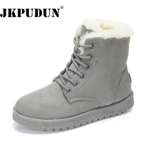 Winter Women Boots Ultralight Plush Shoes Women Ankle Boots Waterpoor Snow Boots Female Slip On Flat Casual Shoes Botas Mujer