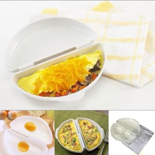 1pcs Useful Two Eggs Microwave Omelet Cooker High Quality Pan Microwavable Cooker Omelette Eggs Steamer Home Kitchen accessories