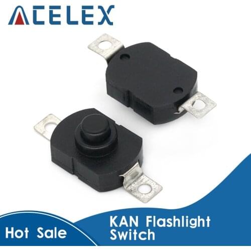 10PCS/LOT 18*12MM KAN Flashlight Switch 1.5A 250VAC Self Locking Patch Type Push Button Switch 2P-ON-OFF Small Switches KAN-28