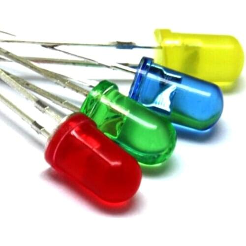 1000pcs 5mm LED Diodes Red Yellow Blue Green round LED Light Emitting Diode Wholsale