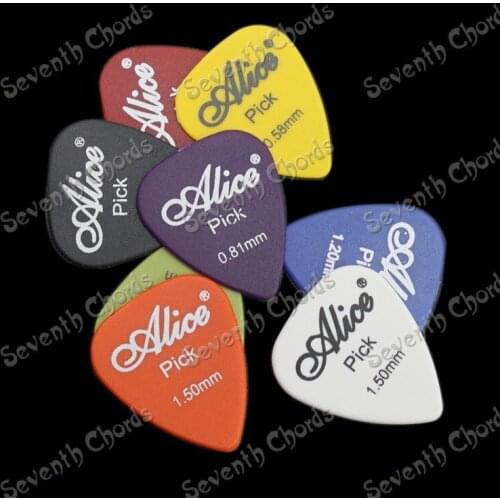 120 Pcs Alice AP-Q Frosted Slip Mix Color Guitar Picks Plectrums Plectra 0.58mm,0.71mm.0.81mm,0.96mm.1.2mm,1.5mm for choose