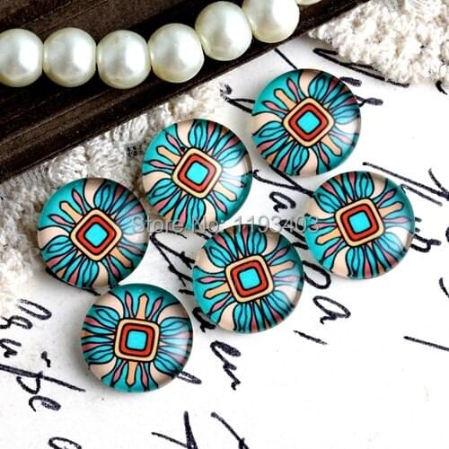 40PCS 12mm)/Round12mm 20mm 25mm 30mm Glass Cabochon DIY For jewelry finding Cameo Setting ,Dome Flat Back Beads-7-23
