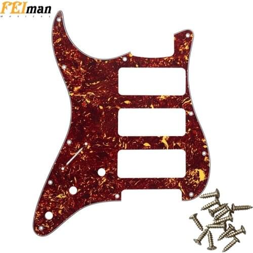 Pleroo Guitar accessories Left Handed pickguards for Standard ST HHH Stratocaster Guitarra with P90 humbucker Scratch Plate