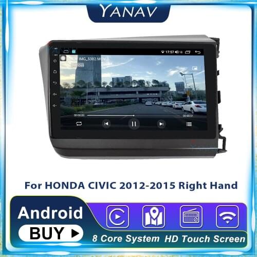 Car Radio 2 Din Stereo Receiver Android For HONDA CIVIC 2012-2015 Right Hand Drive Video GPS Navigation Car Multimedia Player