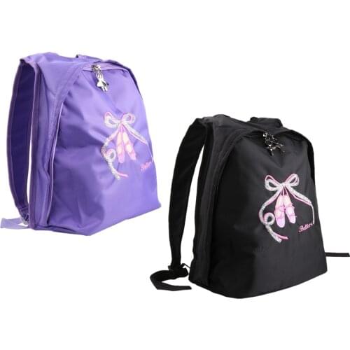 Black Girl Ballet Bag for Children Dancing School Dance Shoulder Bag Kids Purple Gym Dancing Backpack Girls Ballet Dance Bags