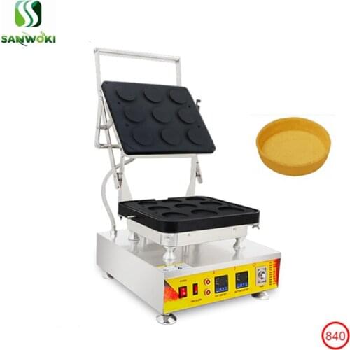 Electric round shape cheese tart baking mold tart press machine waffle making machine tartlet forming shell press maker machine
