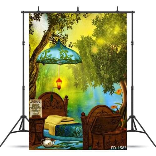 Photography Backgrounds for Photo Studio Forest Fairy Tale Vinyl Cloth Portrait Photo Backdrops for Wedding Kids Baby Shower