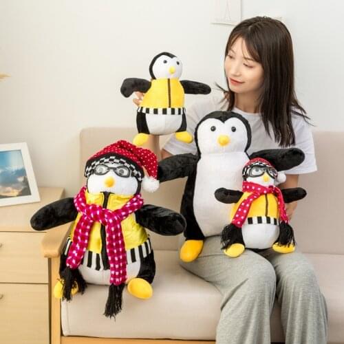 45cm TV Serious Friends Penguin Plush Toys Cute Animal Joeys Friend Hugsy Penguin Rachel Stuffed Dolls Children Christmas Gift