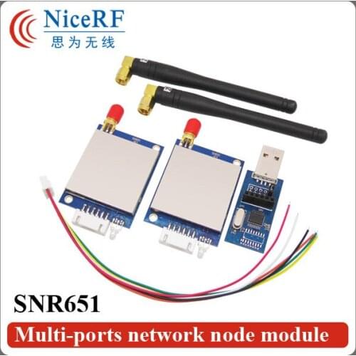2PCS SNR651 500mW 433MHz TTL Interface RF Transmitter And Receiver +2PCS Antennas+2PCS USB Bridge boards