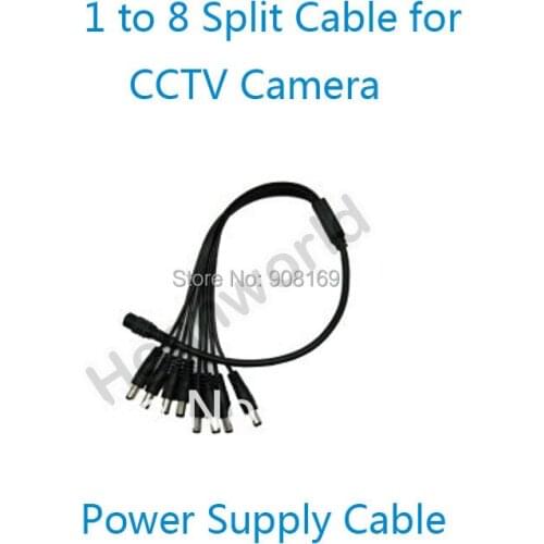 Heanworld 1 to 8 Split DC Cable For CCTV Camera 1 split 8 power cable security power supply adapter cable connect 8 CCTV camera