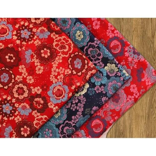 Chinese flower brocade jacquard pattern fabrics for sewing cheongsam dress DIY design material