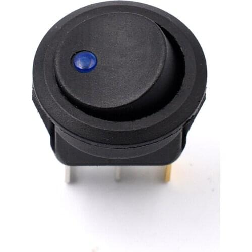 5Pcs Round boat type Push Button Switch LED light switch Push Button Switch 3Pin 20A 12V Snap-in On/Off Boat Rocker Switch