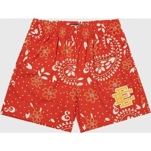 Summer casual men Shorts mesh face breathable gym fitness running training shorts New York Skyline plus size cashew print shorts