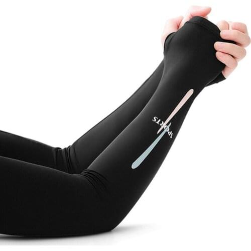 Summer Ice Silk Sleeves Cycling Breathable Anti-UV Sports Arm Guard Female Outdoor Sunscreen Cool Fashion Printed Sleeve Gloves