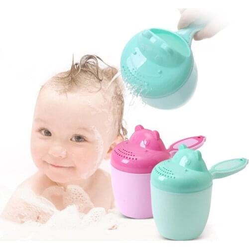 Cute Cartoon Children Bathing Bailer Baby Shower Spoons Child Washing Hair Cup Baby Bath Caps Toddle Shampoo Cup Kids Bath Tool