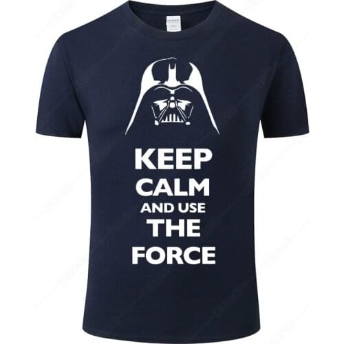 Fashion Star Wars T Shirt Men Women Keep Calm And Use The Force Print T-Shirt Summer Cotton Short Sleeve Casual Top Cool Tee J59