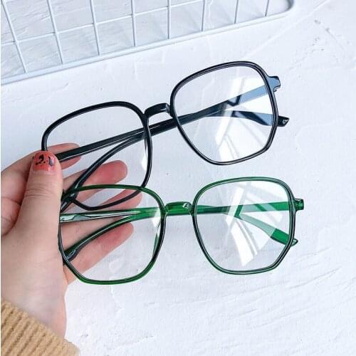 Women&Men Anti Blue Light Computer Eyewear Oversized Frame Square Optical Spectacle Glasses Unisex Eyeglasses