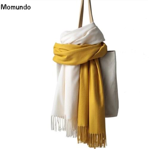 2019 Autumn Winter Women Scarf Big Thick Warm Shawl Solid Color Long Lady Scarves With Tassel High Quality Men Scarf