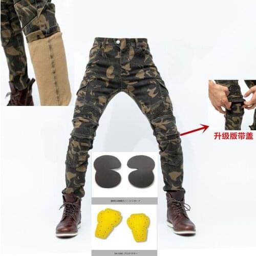 Plus velvet warm jeans camouflage 06 Outdoor sports pants hockey pants racing pants riding pants straight pants delivery