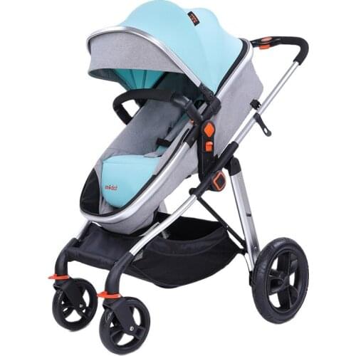 Luxury flower high landscape baby stroller can sit reclining folding lightweight two-way baby stroller