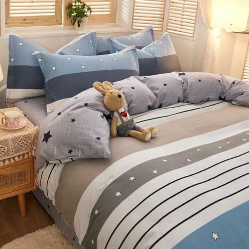 Luxury Bedding set 100% Cotton Duvet cover set Queen King size Bed sheets set Geometry Bed comforters 3/4 Pcs Bed cover set
