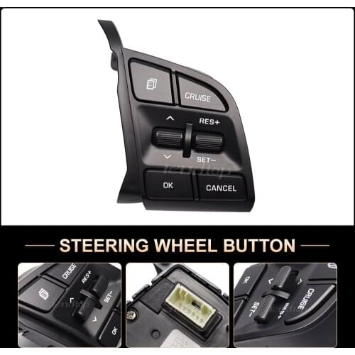 Steering Wheel For Tucson TLC IX35 1.6T/2.0 Right Cruise Control Button Bluetooth Audio Phone Volume Switch Car 96720D3210