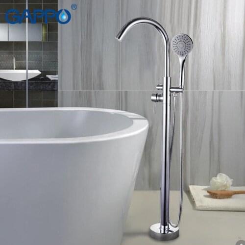 GAPPO Bathtub Faucets bathroom taps Brass Floor Stand bathtub mixer bath mixer sink faucet waterfall faucet shower system
