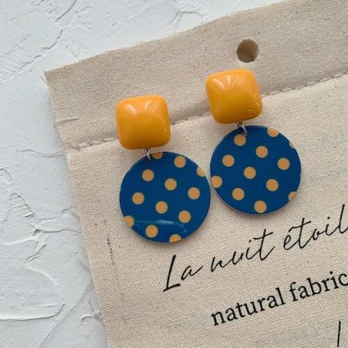 GorGor Stud Earrings Women Fashion Statement Acrylic Candy Color Matching Flower Creative Smart Elegant Party Jewelry EZ-884