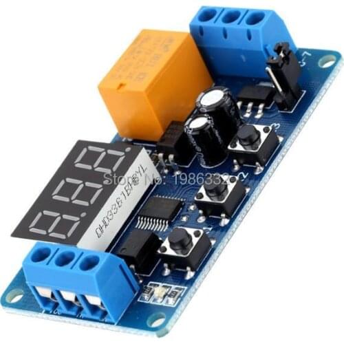 WS16 LED Digital Automation DC Delay Timer Control Relay Module Trigger Delay Cycle Time ON OFF Switch 3V 3.7V 4.5V 5V 6V 7V