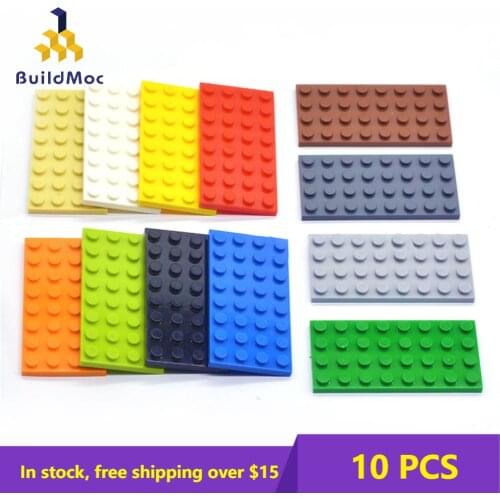 10psc MOC 3035 Bricks 4x8 12Color DIY Building Blocks Thin Figures Educational Creative Compatible With Brand Toys for Children