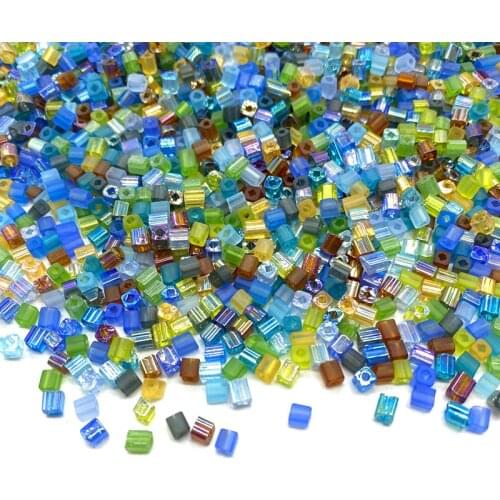 100Pcs/lot 4mm Colors Glass Beads Square Loose Spacer Beads For Jewelry Making DIY Bracelet Necklace