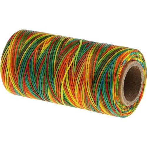 200M Coloful Leather Sewing Waxed Thread 150D 1mm Leather Hand Stitching DIY