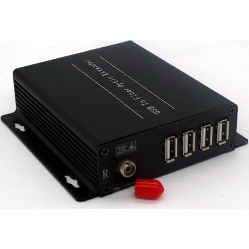 4-port USB2.0 Optical Transceiver, 4-channel USB Optical Fiber Extender, Suitable for U Disk Computer 2.0 Interface Equipment