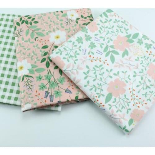 50*235cm Floral Grid 100% Cotton Printed Fabric,patchwork DIY Handmade Materials For Sofa Cover Bedding Set Quilting Making DIY