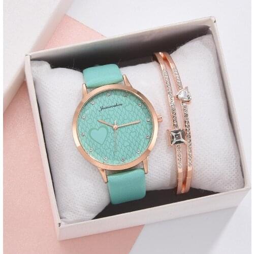 Orologio donna Leather Strap Fashion Wristwatch For Women Women Watches Set Luxury Quartz Watch Clock Ladies Reloj Mujer