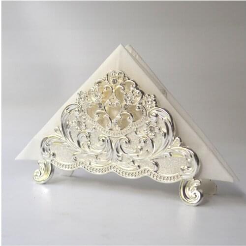 Fashion Golden/ Silver Metal Alloy Tissue Case Tissue Boxes Holder Desktop Napkin Holder Tissue Stand For Decoration ZJJ0 ZJJ001