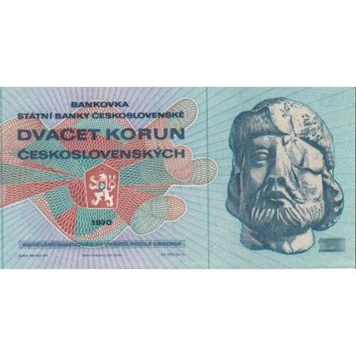 Czechoslovakia 20 Korun 1970 P-92 UNC Original Note Collection