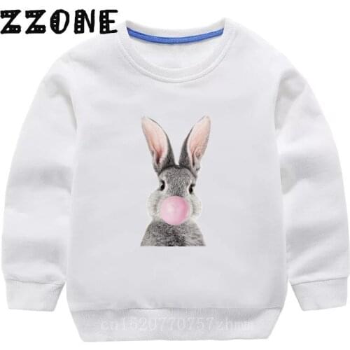 Childrens Hoodies Kids Bubble Gum Rabbit Giraffe Duck Funny Sweatshirts Baby Pullover Tops Girls Boys Autumn Clothes,KYT2059